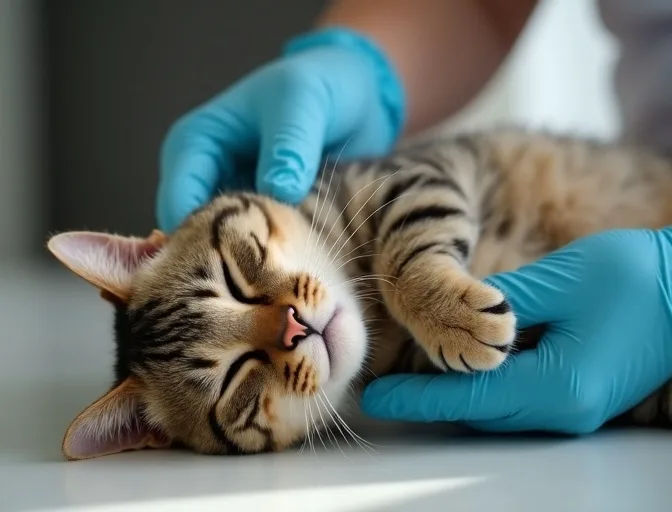 Specialist carefully handling a deceased cat with dignity in Coldstream